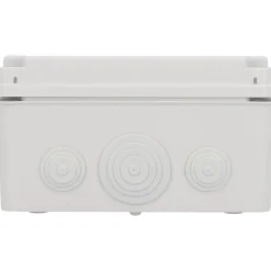 Aufputz- Abzweigdose IP65, mit Schraubdeckel, 175 x 151 x 95 mm, grau