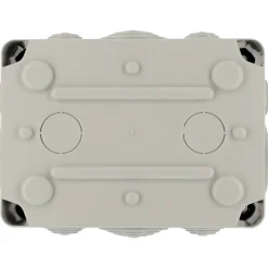 Aufputz- Abzweigdose IP65, mit Schraubdeckel, 162 x 116 x 76 mm, grau