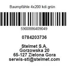 Baumpfahl 200 cm, Ø 4 cm, kesseldruckimprägniert