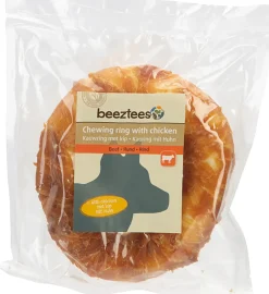 Beeztees Kauring aus Rinderhaut mit Huhn Ø 12,5 cm