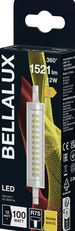 Bellalux LED Röhrenlampe Slim118 R7s 12 W warmweiß