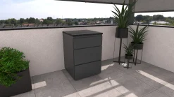 Bellano Living Eck Element für Outdoorküchen inkl. 3 Schubladen anthrazit granit