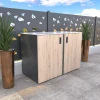 Bellano Living Eck Element für Outdoorküchen inkl. 2 Türen eiche
