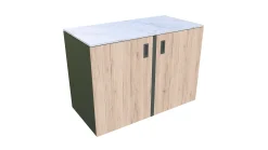 Bellano Living Eck Element für Outdoorküchen inkl. 2 Türen eiche