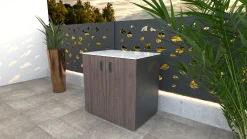 Bellano Living Element für Outdoorküchen inkl. 2 Türen walnuss