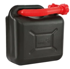 Benzinkanister 5 Liter Volumen Kunststoff schwarz