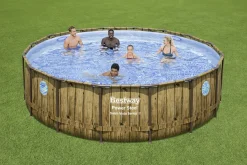 Bestway Aufstellpool Komplett-Set Power Steel Swim Vista Ø 488 x 122 cm