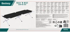 Bestway Camping-Feldbett Fold 'N Rest schwarz 190 x 64 x 42 cm