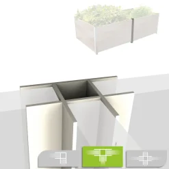 Biogreen Aluminium T-Profil für ErnteMAXX Hochbeet 625 mm