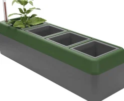 BioGreen Fensterbank-Kräuterbeet Provence Kunststoff 42 x 12 x 11 cm grau-grün