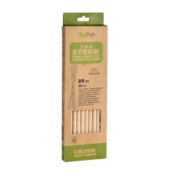 Biopak Trinkhalme Papier 20 cm - 20 Stück