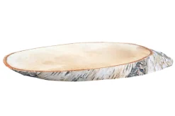 Birkenholzscheiben oval 100% Natur 35-38 cm ø