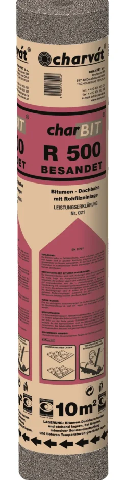 Bitumenbahn R 500 besandet 10 x 1 m = 10 m² schwarz