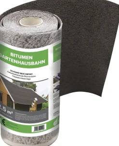 Bitumen-Gartenhausbahn 5 x 0,5 m = 2,5 m² schwarz