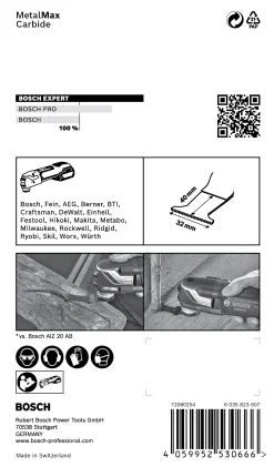 Bosch EXPERT MetalMax AIZ 32 AIT Blatt für Multifunktionswerkzeuge 40 x 32 mm