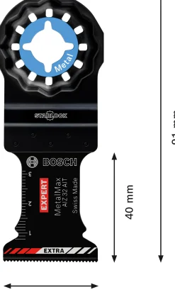 Bosch EXPERT MetalMax AIZ 32 AIT Blatt für Multifunktionswerkzeuge 40 x 32 mm