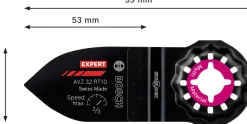 Bosch Expert Schleifplatte AVZ 32 RT10 für Multifunktionswerkzeuge 32 x 53 mm