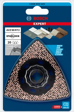 Bosch Expert Schleifplatte AVZ 90 RT2 für Multifunktionswerkzeuge 90 mm