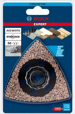 Bosch Expert Schleifplatte AVZ 90 RT6 für Multifunktionswerkzeuge 90 mm