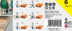 Bosch HM-Fräser-Set 6 mm Schaft 6-teilig