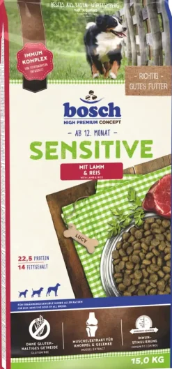 Bosch Hundetrockenfutter Adult Sensitive 15 kg Lamm & Reis