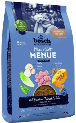 Bosch Hundetrockenfutter Adult Menue 2,4 kg Huhn & Kartoffel