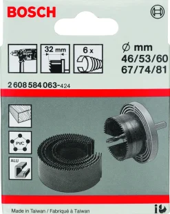 Bosch 6-teiliges Lochsägen-Set 46–81 mm