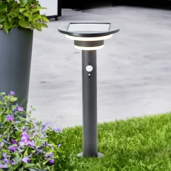 Brilliant LED Außen-Solarleuchte Garvina 3W warmweiß Solar Bewegungsmelder