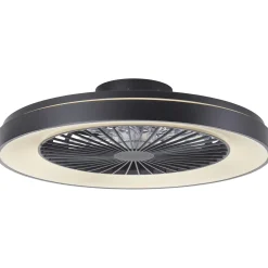 Brilliant LED Deckenleuchte mit Ventilator Mazzaro Ø 58 cm 55 W schwarz