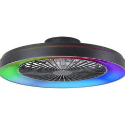 Brilliant LED Deckenleuchte mit Ventilator Mazzaro Ø 58 cm 55 W schwarz