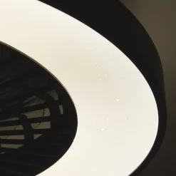 Brilliant LED Deckenleuchte mit Ventilator Mazzaro Ø 58 cm 55 W schwarz