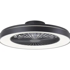 Brilliant LED Deckenleuchte mit Ventilator Mazzaro Ø 58 cm 55 W schwarz