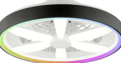 Brilliant LED Deckenleuchte mit Ventilator Gaiano Ø 48 cm 48 W schwarz