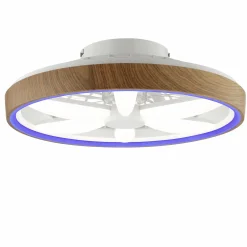 Brilliant LED Deckenleuchte mit Ventilator Gaiano Ø 48 cm 48 W holz/weiß