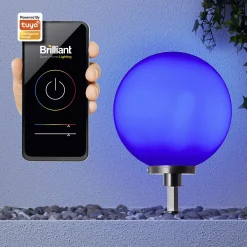 Brilliant Tuya Smart LED Außenleuchte Thore  RGBW weiß Ø 40 cm