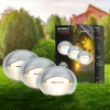 Briloner LED Außen-Bodenstrahler Teak Connect to Shine 3er Ergänzungsset 10 W warmweiß