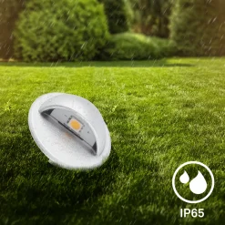 Briloner LED Außen-Bodenstrahler Teak Connect to Shine 3er Ergänzungsset 10 W warmweiß