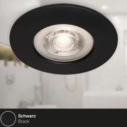Briloner LED-Einbauleuchten Kulana 4er Set Mini 4,9W 480lm schwarz-matt