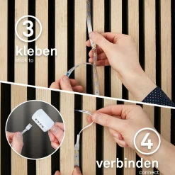 Briloner LED-Stripe Pimp your Panel Warmweiß, 2,6 m, 3000K 1300 lm Starterset
