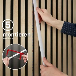 Briloner PC Profil Pimp your Panel Diffusor 1,3 m, Kunststoff, 12-13 mm, weiß