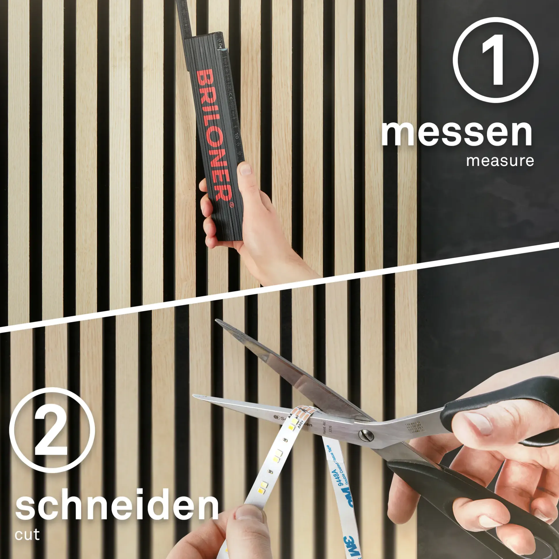 Briloner PC Profil Pimp your Panel Diffusor 1,3 m, Kunststoff, 12-13 mm, schwarz
