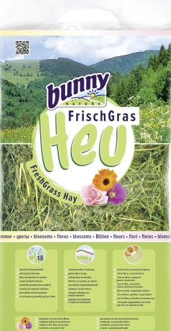 Bunny Nature FrischGras Heu Blüten Nagerheu 500 g