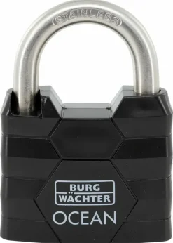 Burg Wächter Ocean Vorhängeschloss 490 NI 50 SB Messing 76 mm - 1 Stück