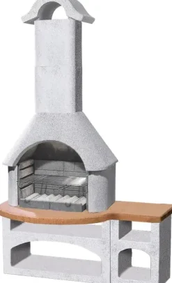 Buschbeck Grillkamin Bozen weiß 210 x 117 x 64 cm