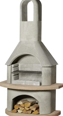 Buschbeck Grillkamin Carmen grau 203 x 110 x 65 cm
