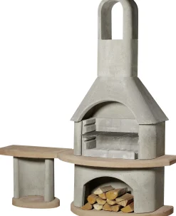 Buschbeck Grillkamin Carmen 65 x 180 x 203 cm mit Beistelltisch Georgia