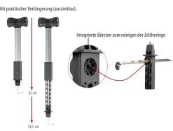 Calima Camping Hammer mit integriertem Heringsauszieher
