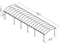 Canopia Carport Arcadia Alpine 12700 1290 x 359 x 307 cm