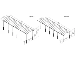 Canopia Carport Arcadia Alpine 12700 1290 x 359 x 307 cm