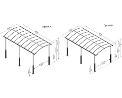 Canopia Carport Arcadia Alpine 6400 649 x 359 x 307 cm